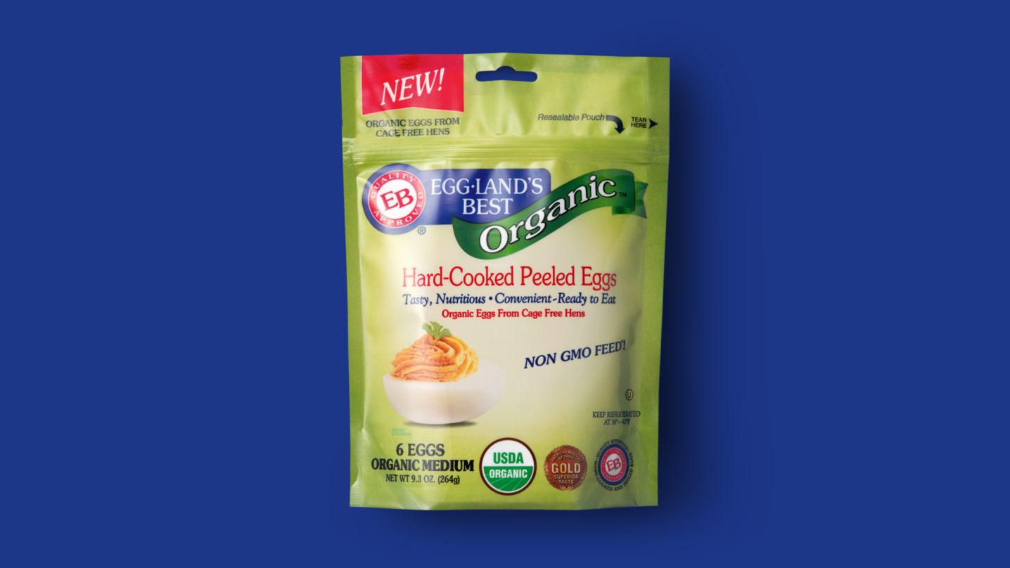 Organic Hard-Cooked Peeled Eggland's Best Eggs