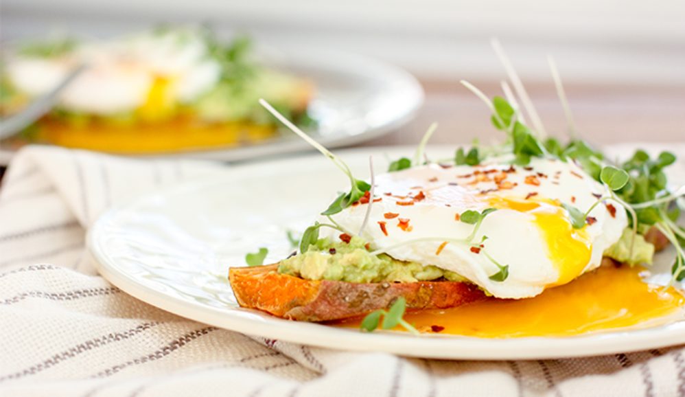 Photo of Avocado Sweet Potato Toast with Poached Egg