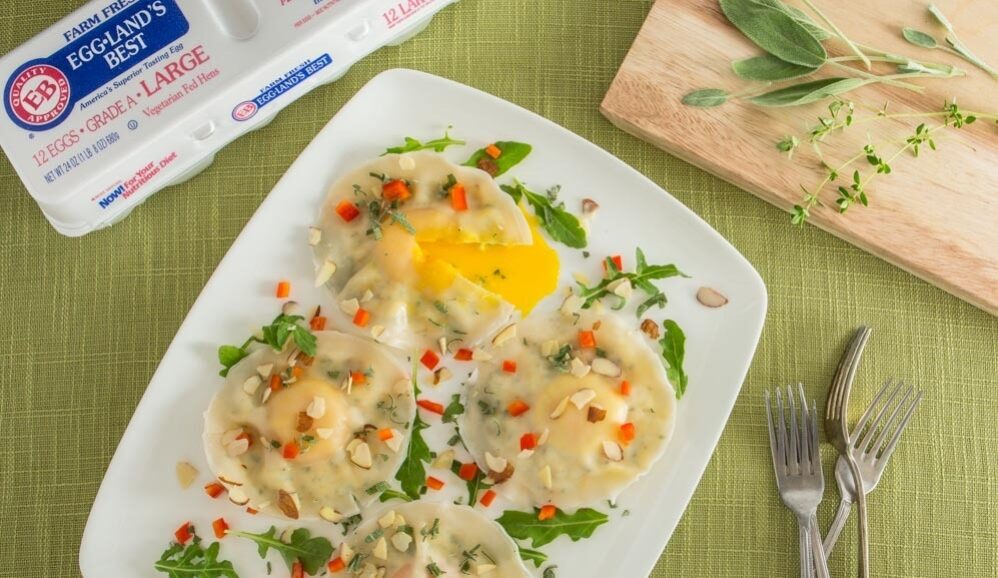 Photo of Egg Ravioli with Sage and Almonds