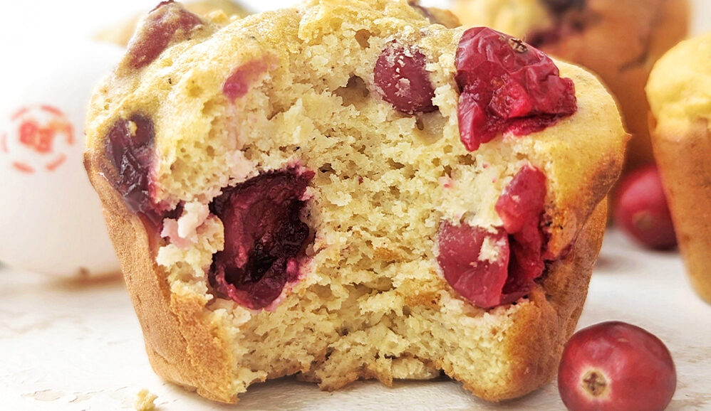 Photo of Cranberry Eggnog Protein Muffins