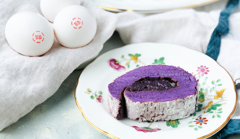 Photo of Ube Brazo De Mercedes With Coconut Cream Sauce