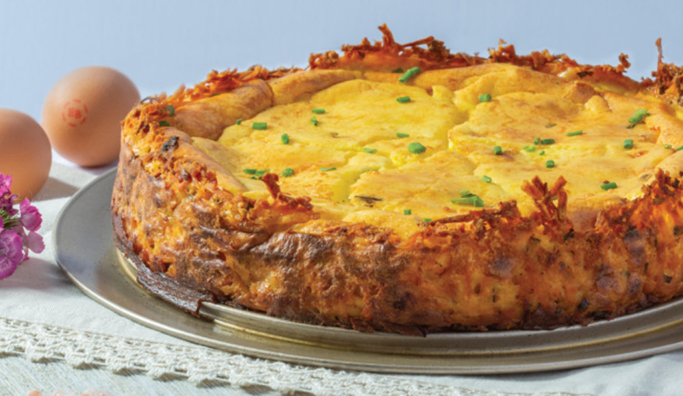 Hash Brown & Chive Goat Cheese Quiche