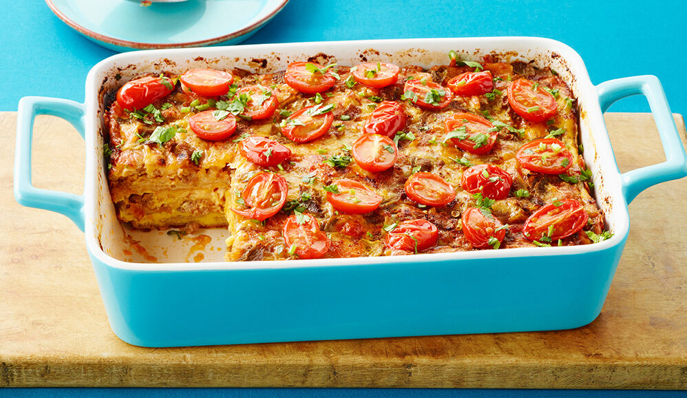 Overnight Tex-Mex Tortilla Brunch Bake
