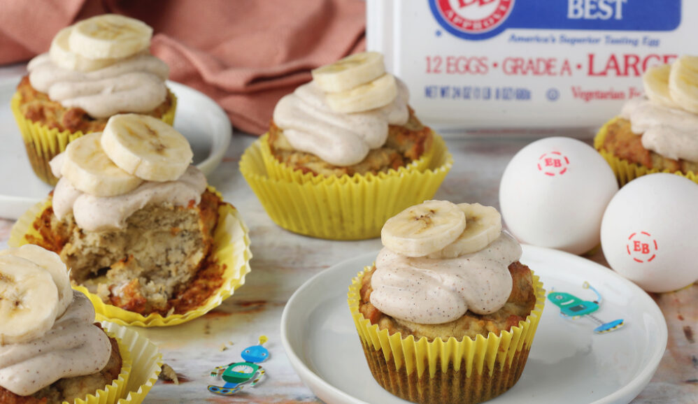 Photo of Robot Banana Bread Muffins with Cream Cheese Frosting