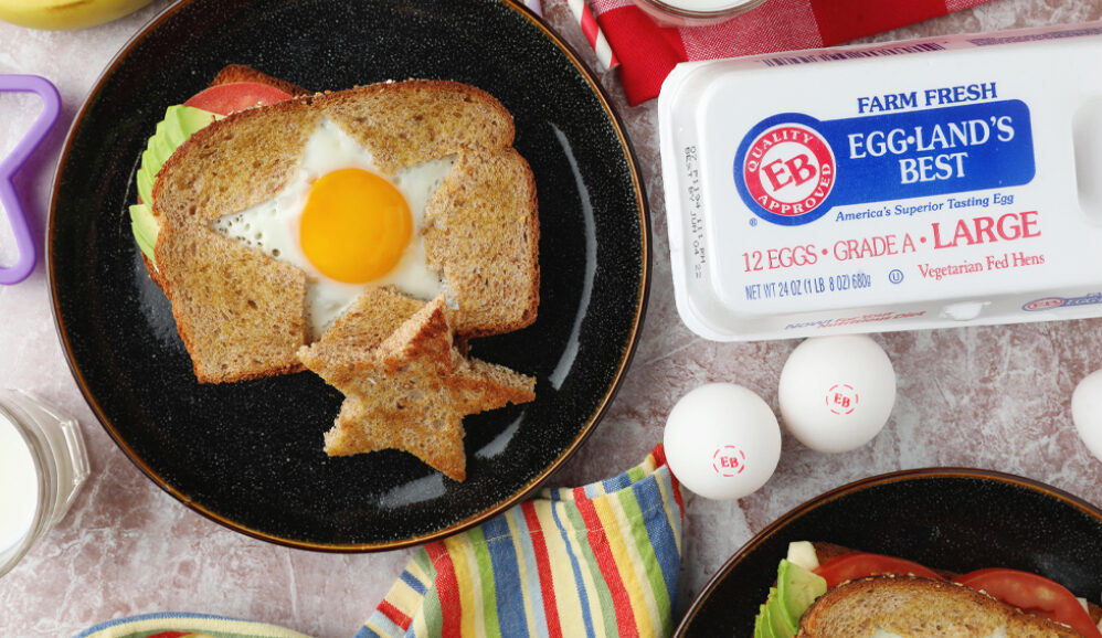 Photo of Star-Shaped Egg in a Hole Sandwich
